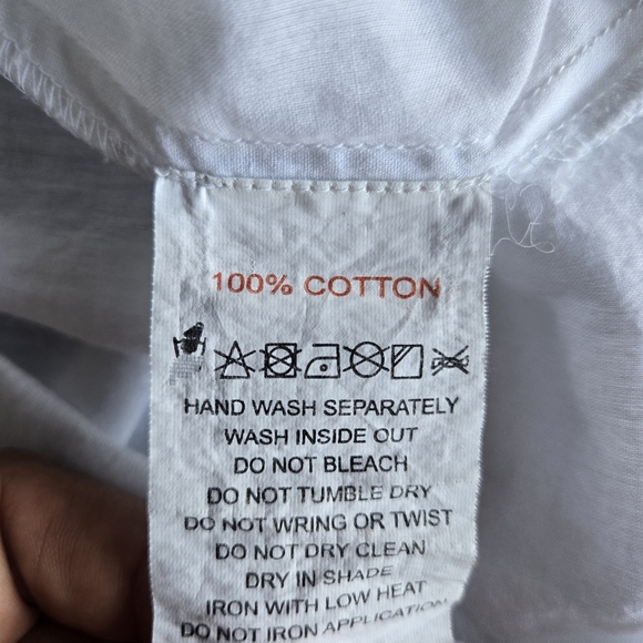 Embroidered Cotton Tunic Top Swim Coverup Women's L Boho Hippie Lagenlook Summer - Picture 10 of 12